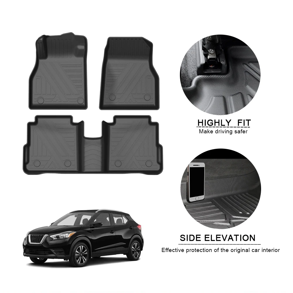 

MUCHKEY Custom TPE Floor Mats For Nissan Kicks 2017-2021Versa 2006-2010 Versa 2011-2021 Sentra 2020 5Seat