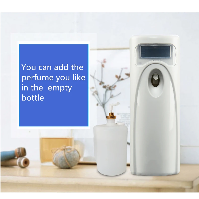 

Plug in LCD Automatic Fragrance Sprayer Energy Save Aerosol Dispenser Auto Toilet Home Alcohol Disinfectant Spray Machine