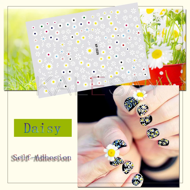 Princess Flower Faerie Nail Sticker for Design Decoration Lavender Art Stickers Decals Back Glue on Nails Manicure | Красота и