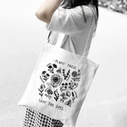 2019 Новая женская Холщовая Сумка, экологически чистые многоразовые сумки для покупок, складная сумка на плечо для девушек и студентов, модная сумка-тоут с графическим рисунком