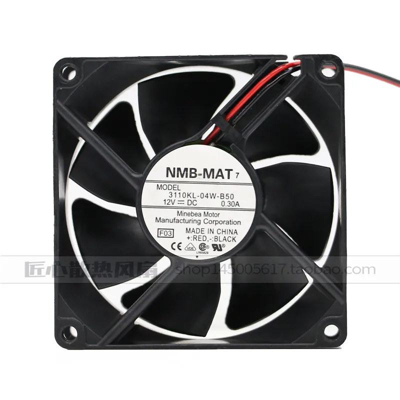 Новый оригинальный NMB 3110KL-04W-B50 12 В 0.3A 8025 8 см усилитель мощности шасси инвертор Охлаждающий вентилятор