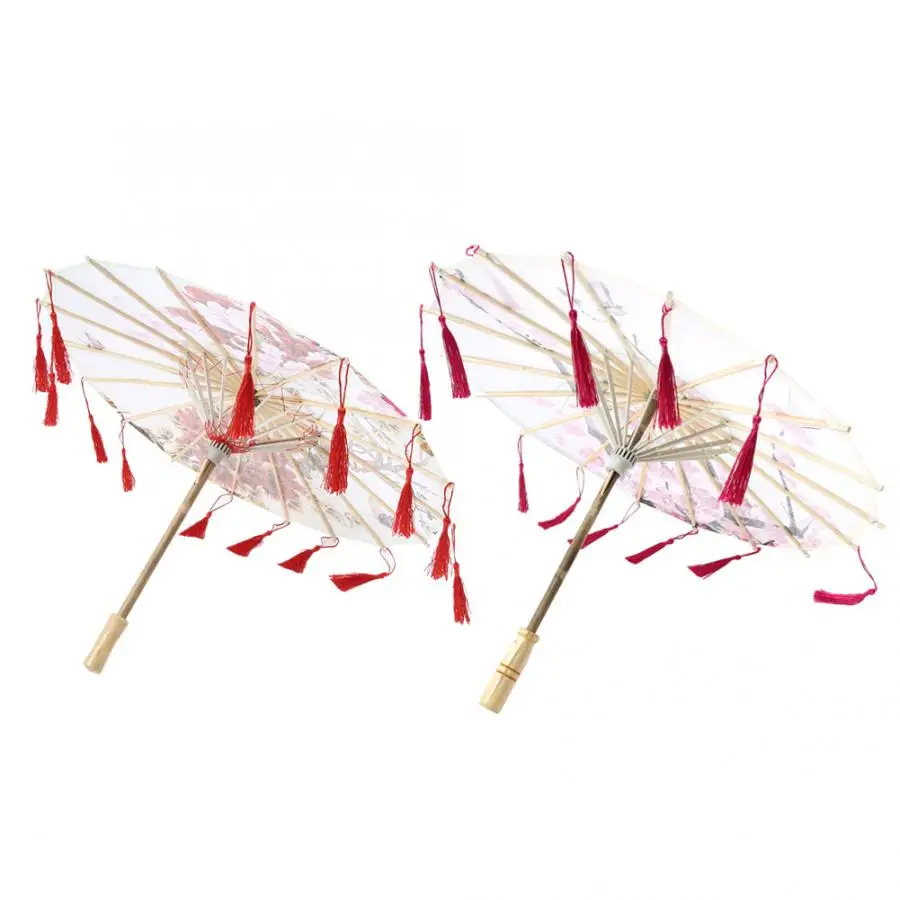 Женский винтажный бумажный зонтик с масляной бумагой декоративная кисточка