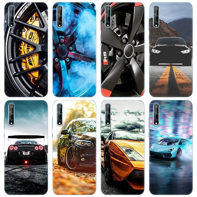 hot cool sports car soft silicone phone case for huawei y5 lite 2018 y7 y6 prime 2018 y9 2019 y9s y5p y6p y7p y8p 2020 cover free global shipping