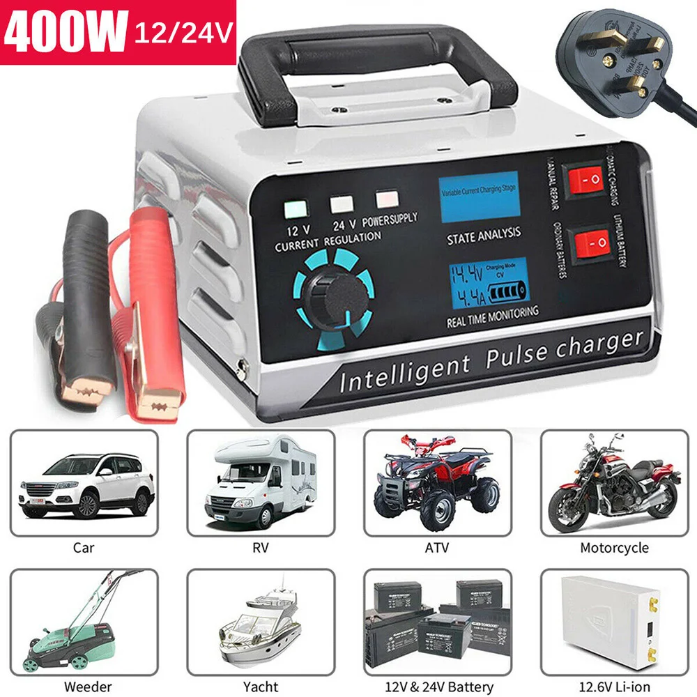 

2021 New Practical Car Battery Charger 12V 24V High Power Automatic Car Battery Charger Automatic Battery Maintenance Charger