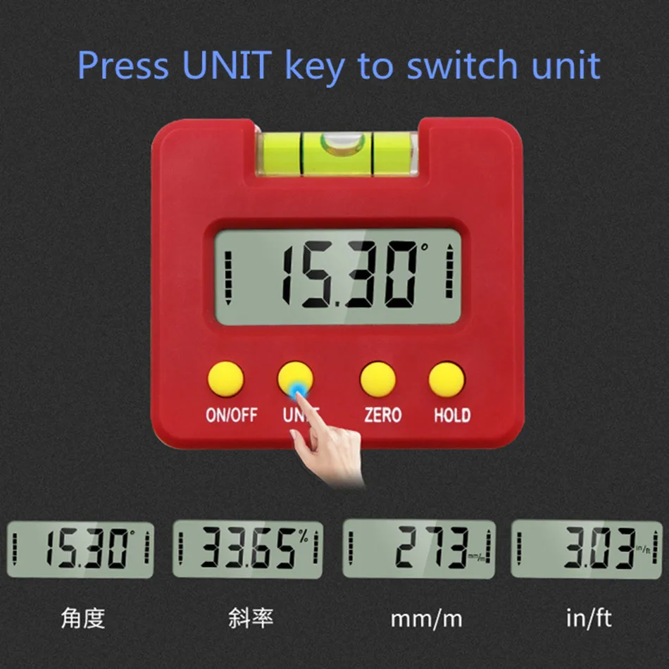 Высокоточный цифровой дисплей ящик для инклинометра электронная угловая
