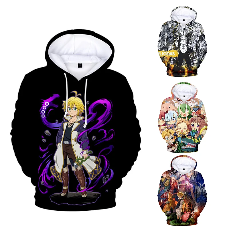 

Anime Nanatsu No Taizai Hoodies Seven Deadly Sins Casual Anime Men Hoodie Cosplay Costume Sweatshirt Streetwear Top Coat