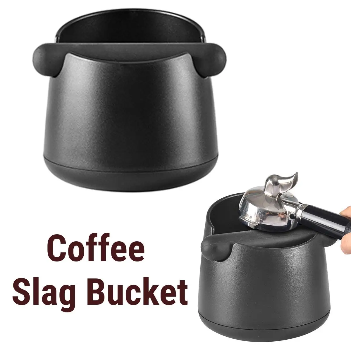 

1PC Coffee Grounds Bucket Knocking Residue Bucket Anti-skid Household Powder Residue Slag Coffee Machine Accessories Kitchen