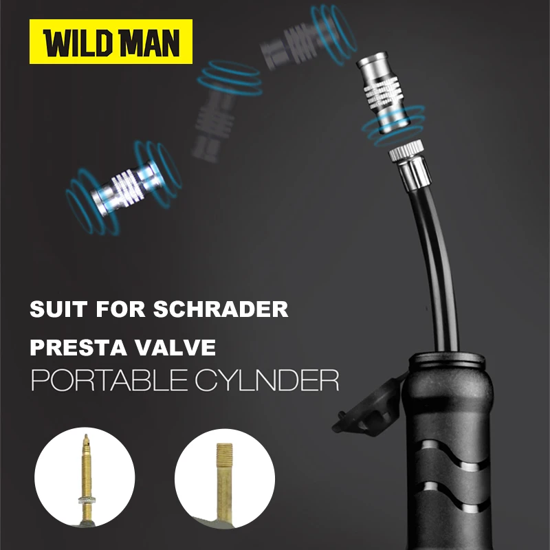Велосипедный мини-насос WILD MAN ручной насос из алюминиевого сплава для