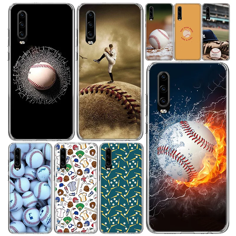 Baseball sports fire Phone Case Cover For Huawei P30 P20 P40 P10 P50 Mate 20 40 30 10 Pro Lite Art Gift Fundas Coque Shell Capa