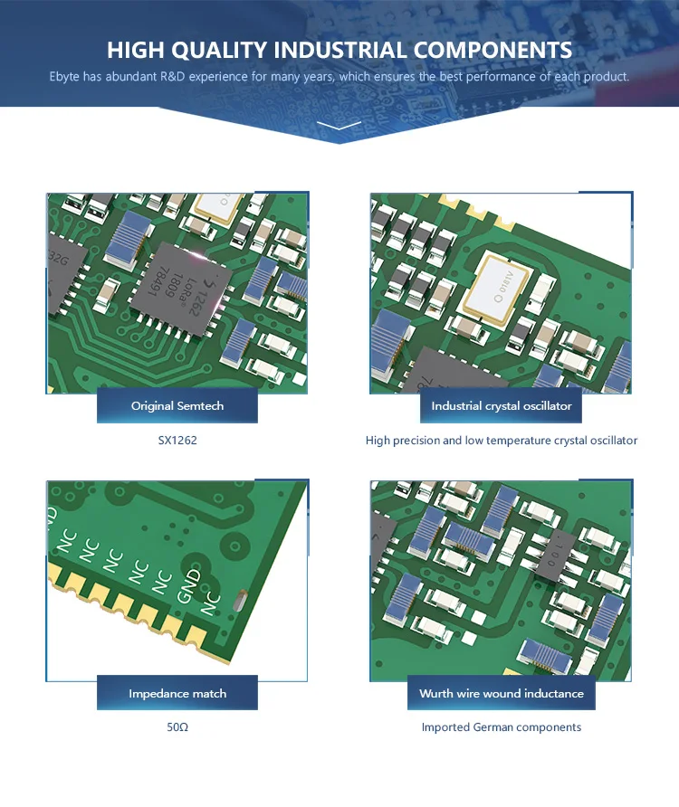 SX1262 E22-900T22S 915 МГц SMD UART беспроводной передатчик и приемник SMD РЧ модуль RSSI чистая Рабочая приемопередатчик для IPEX антенны