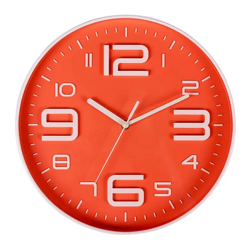 Большие бесшумные настенные часы с 3D цифрами для помещений работающие от