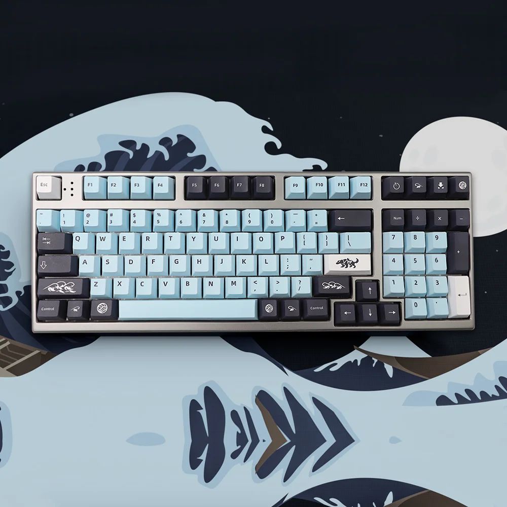 

Набор колпачков для клавиш mizu с 132 клавишами cherry profile pbt, колпачки для клавиш 61/64/68/kbd75/84/rk836/87/96/980/104/108, механическая клавиатура