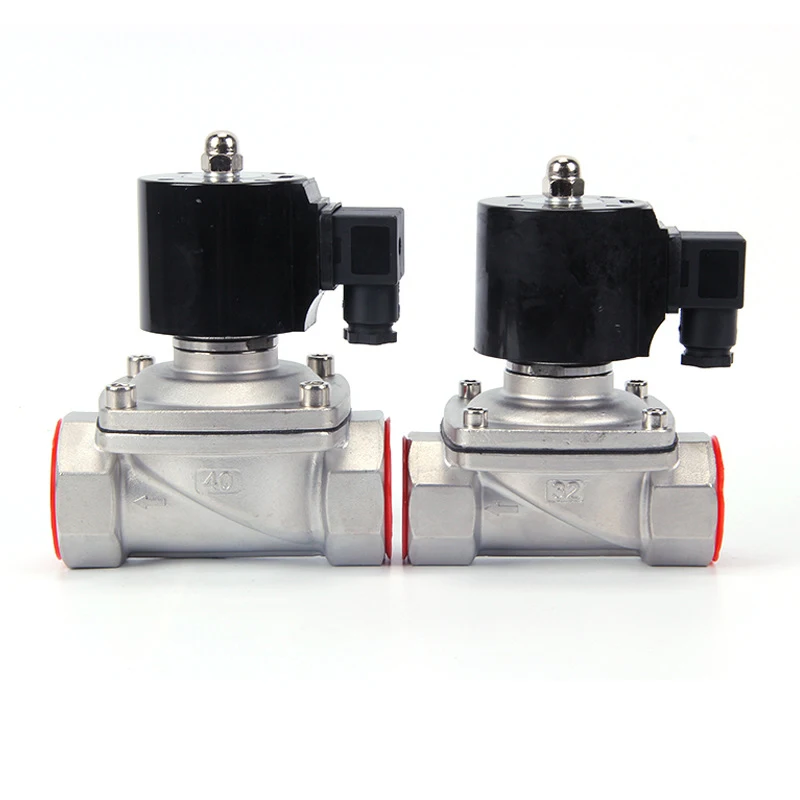 2/2  Normally Closed 12v Electric Solenoid Valve Water 24v 230v 24  1/2  3/4 Stainless Steel IP65 DIN Coil High Temperature images - 6