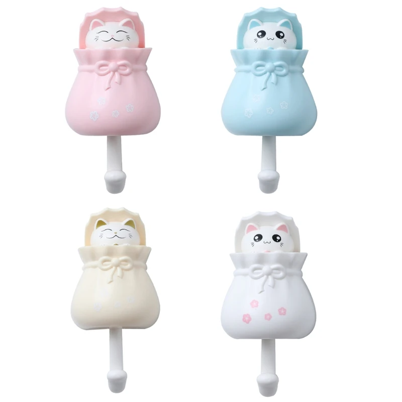 

Милая мультяшная быстрая вешалка, прочные клейкие крючки, стойка для шляпы, настенный крючок за дверью для кухни, спальни, гостиной