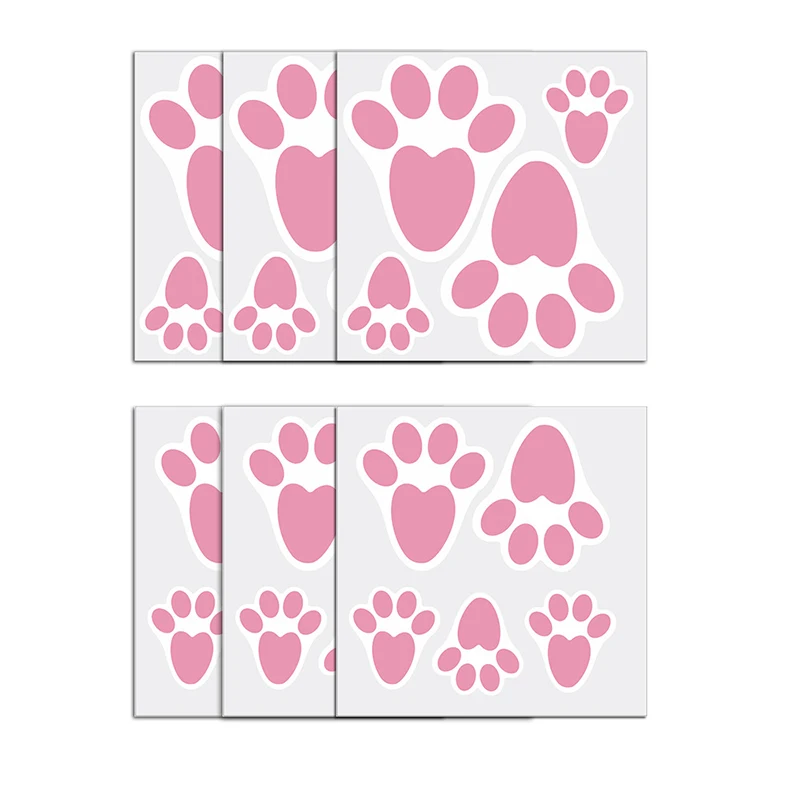 Счастливая Пасха наклейки на стену с изображением кроличьих следов яиц