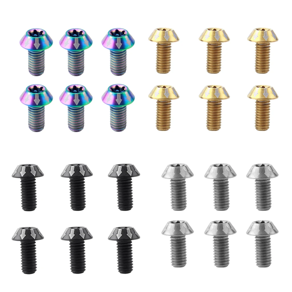 Титановый диск Ti 6 шт. болт тормозной монтажные винты M5 x14 мм|Велосипедный тормоз| |