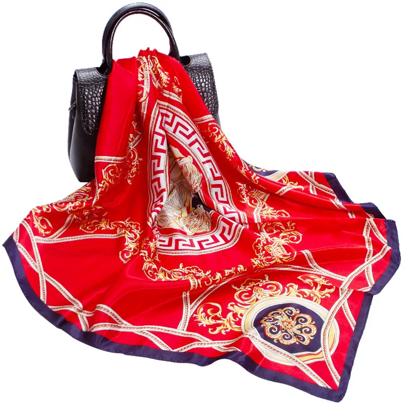

Silk Scarf Women Shawls Wraps Fashion Small Hair Neck Hijabs Foulard Scarves Female Lady bufanda seda mujer echarpe ete soie