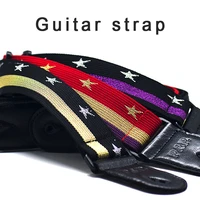 guitar strap for acoustic electric guitar and bass multi color guitar belt adjustable colorful printing webbing straps