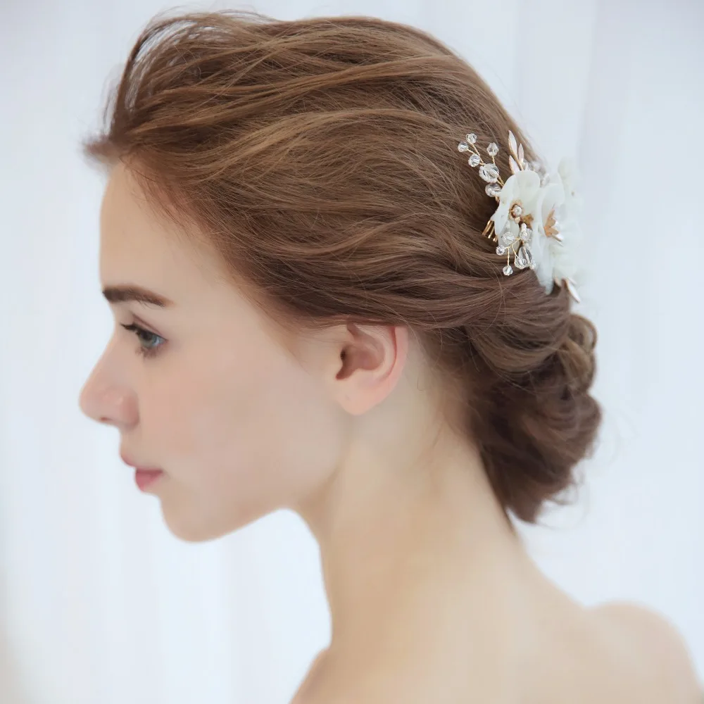 Гребень для волос с цветами из пряжи невесты свадебные аксессуары гребень