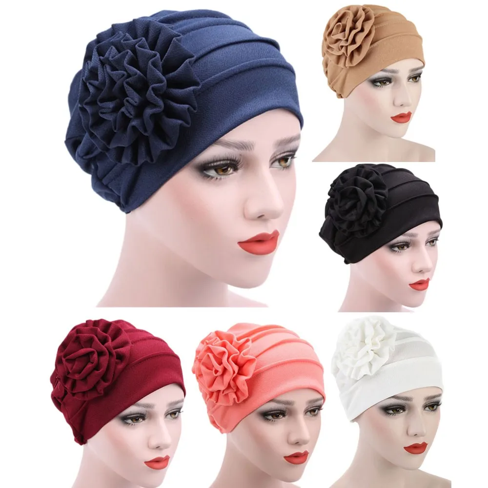 Женский мусульманский эластичный тюрбан шапка после химиотерапии выпадения