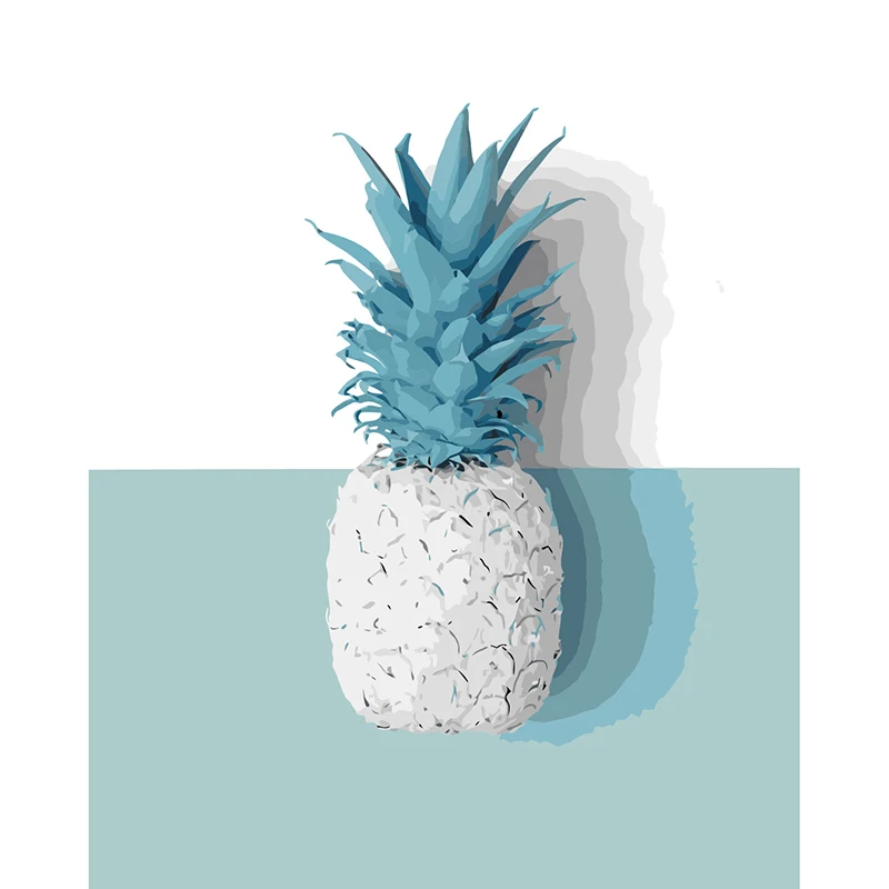 Рисование ананасами по номерам фрукты сделай сам картина для загара рисунок