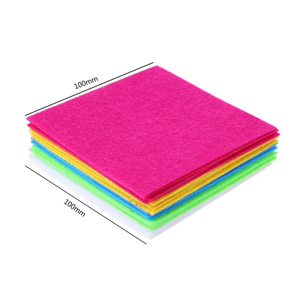 20pcs 10x10cm 40 шт./компл. Нетканая фетровая Полиэстеровая ткань тканевая войлочная ткань DIY Комплект для шитья кукла ручной толстый домашний декор красочные - Цвет: 20pcs 10x10cm