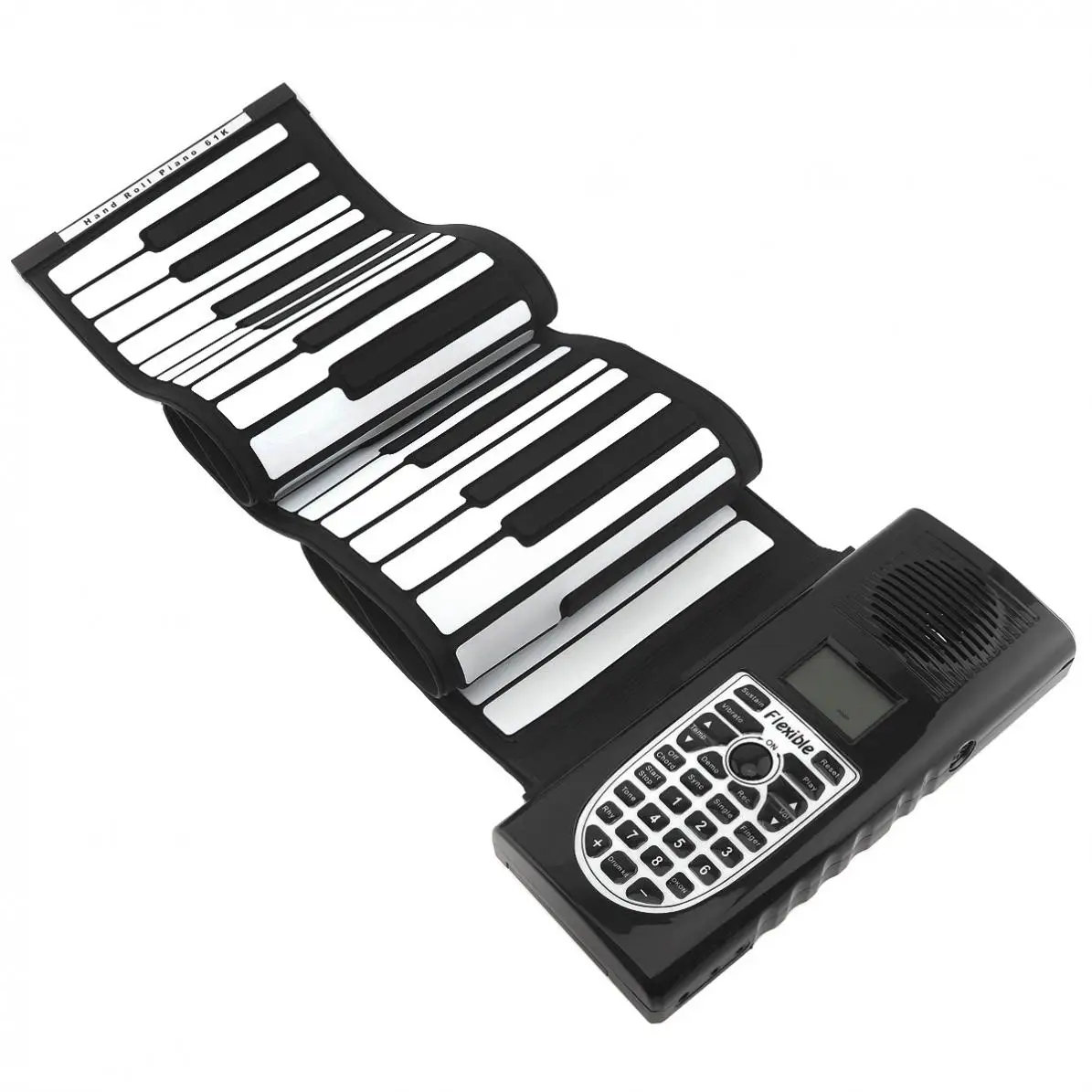 61 Keys MIDI Output Roll Up Piano Electronic Portable Silicone Flexible Keyboard Organ Built-in Speaker