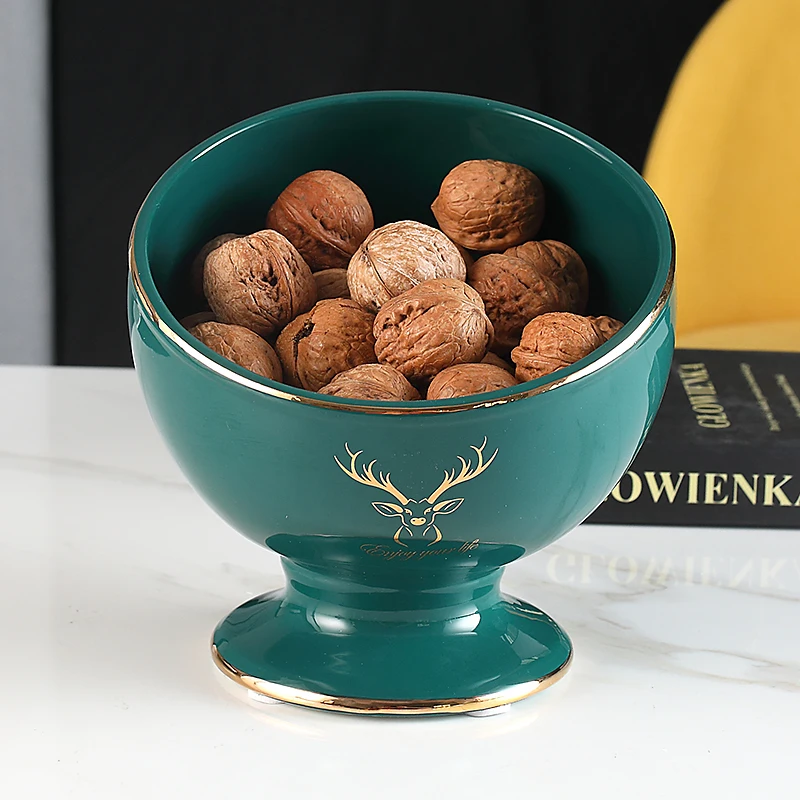 

luxury desktop storage box small trash can tea table decoration household candy plate remote control key storage plate