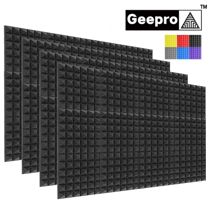 Geepro-Panel acústico de espuma insonorizada para estudio, aislamiento acústico de cuña, 300x300x50mm, 8 Uds.