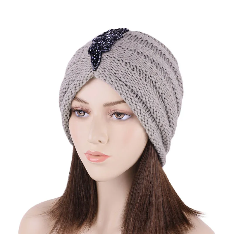 Теплая шапка тюрбан женские осенне зимние аксессуары для волос новая модная
