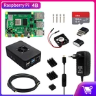 Raspberry Pi 4 Model B 8 ГБ 4 ГБ 2 Гб ОЗУ + источник питания + чехол + ридер + теплоотвод + вентилятор охлаждения + видеокабель для Raspberry Pi 4