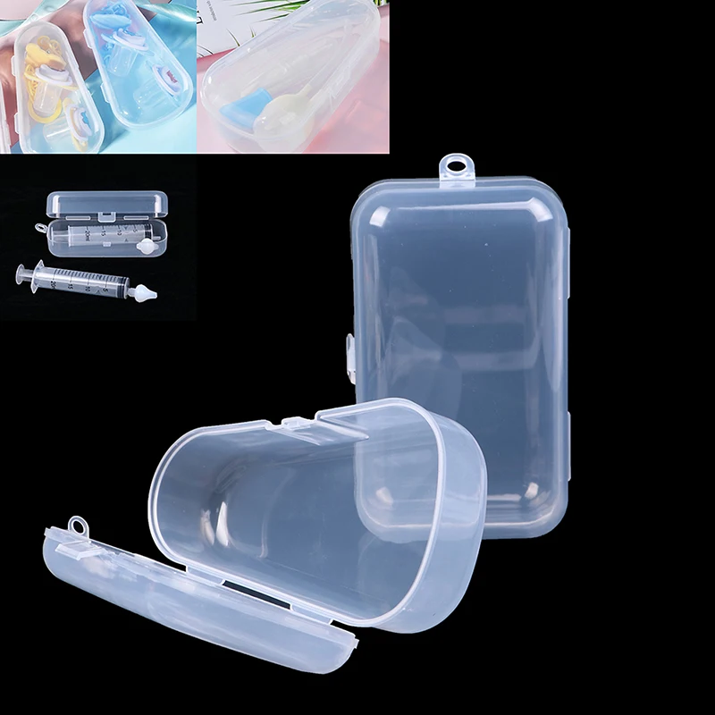 

1PC Transparent Plastic Storage Box Baby Feeding Storage Health Tooth Pacifier Box Jewelry Contaniners