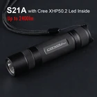 Высокая Мощная Вспышка светильник колонна S21A с XHP50.2 Led внутри черный светодиодный налобный фонарь 21700 вспышка светильник 2400lm кемпинга Рыбная ловля фонарь лампа