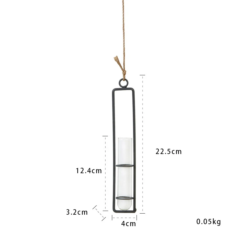 Подвесная стеклянная трубка для размещения художественных поделок мини-дисплей