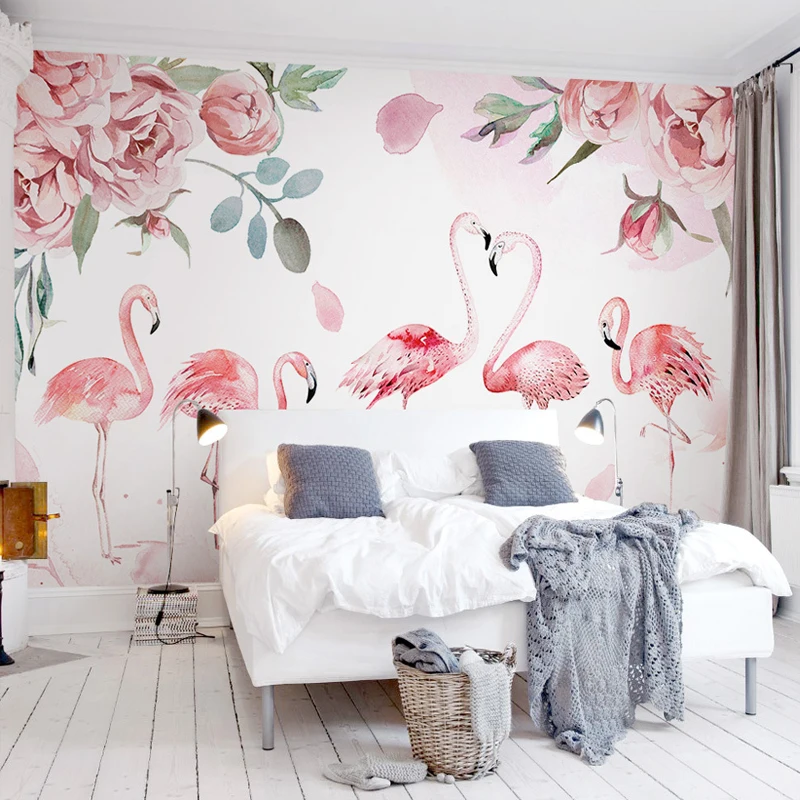 Популярные обои для магазина молочного чая Фреска маникюрного салона фон на стол