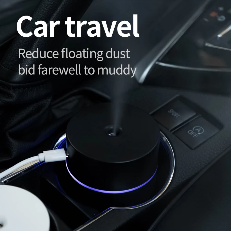 

Car Mini Humidifier 300ml USB Desktop Mute Auto Office Moisturizing Mute Nano Fine Large Capacity Car Air Humidifier