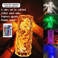 touch dimmable cordless diamond table lamp usb rechargeable bar bedroom livingroom rose crystal luxury acrylic led night light