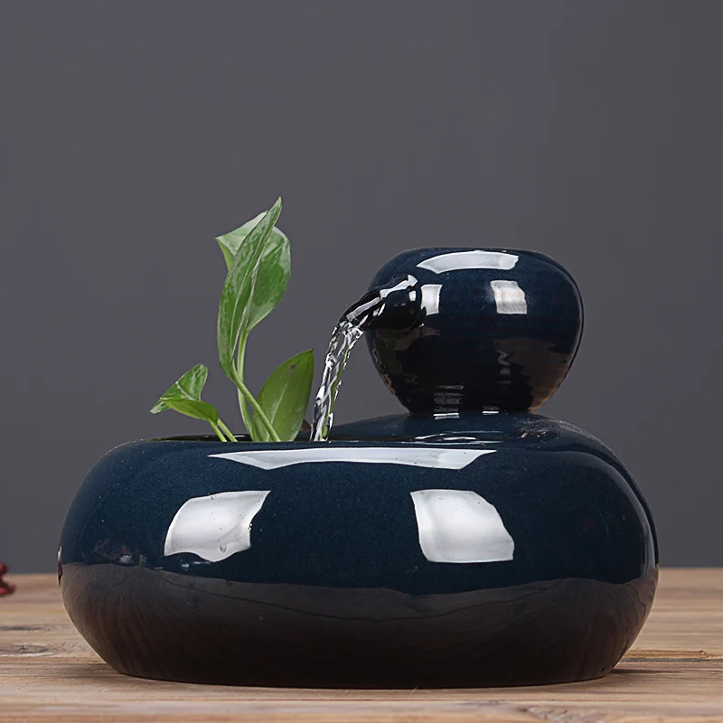 Креативный керамический фэн-шуй мини-фонтан на удачу 110 В/220 В настольные