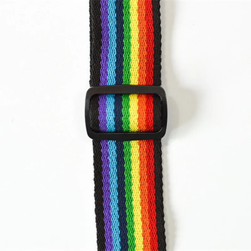 regenbogen verdicken einstellbar breite elektrische akustische bass guitar strap geprägte gitarre strap folk gitarre strap free global shipping