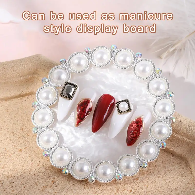 

1PC Resin Stone Color Palette False Nail Tips Drawing Nail Color Palette For Nail Color Mixing Display Manicure Polish Gel Tools