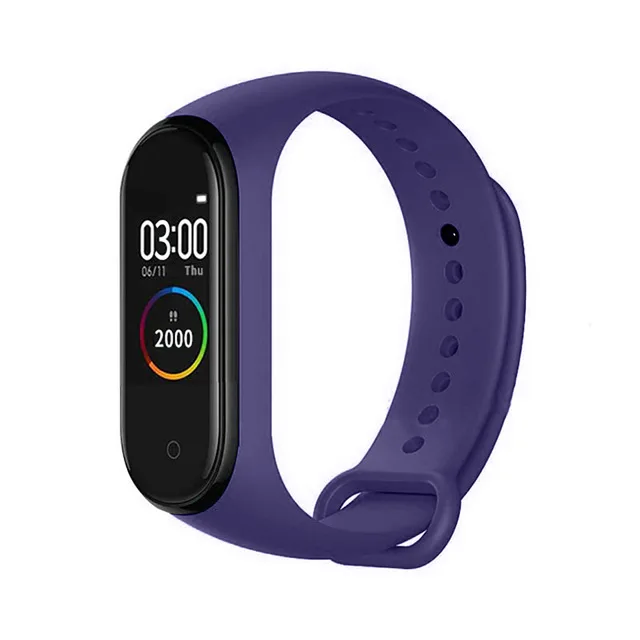 Blue RGLM M4 Смарт-часы для мужчин и женщин спортивный браслет Bluetooth Камера сердцебиение кровяное давление монитор сна педометр - Цвет: Blue