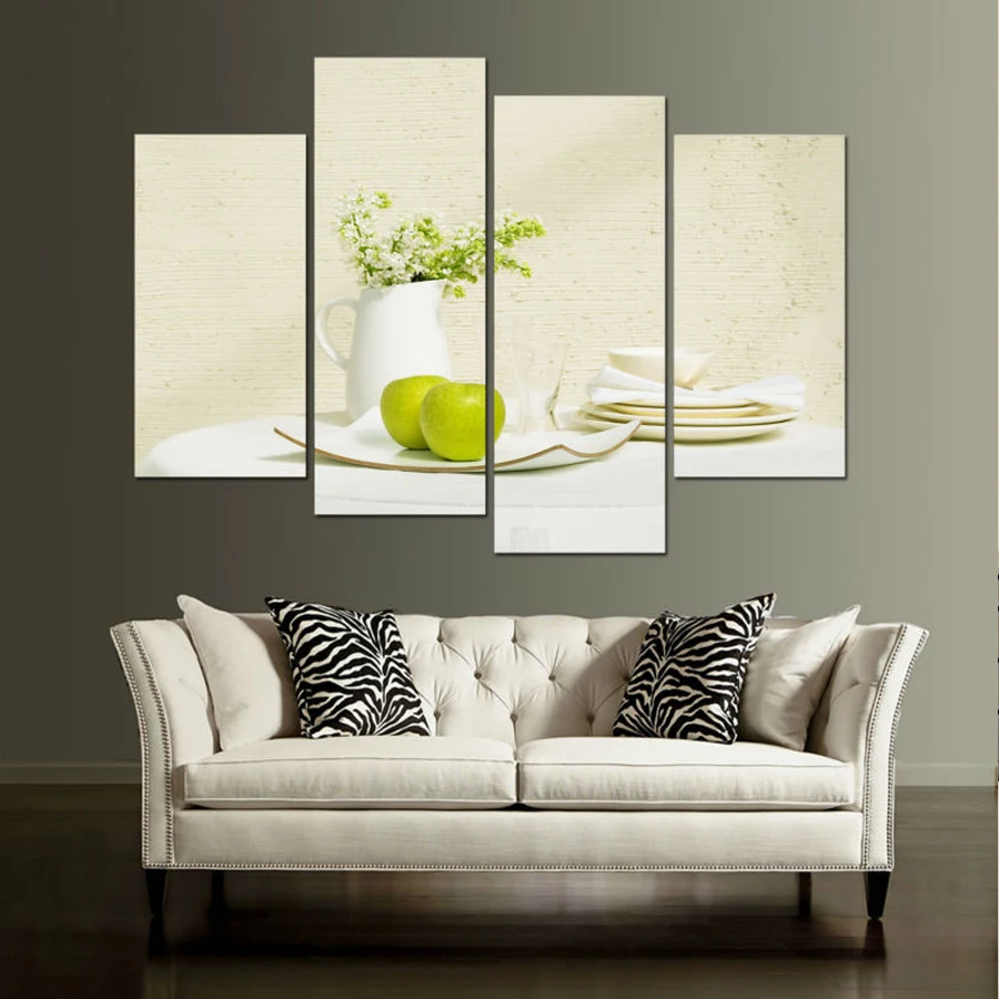 

fruit and flower vase 4 pcs set DIY diamond embroidery diamond Painting full square round diamond mosaic restaurant decor