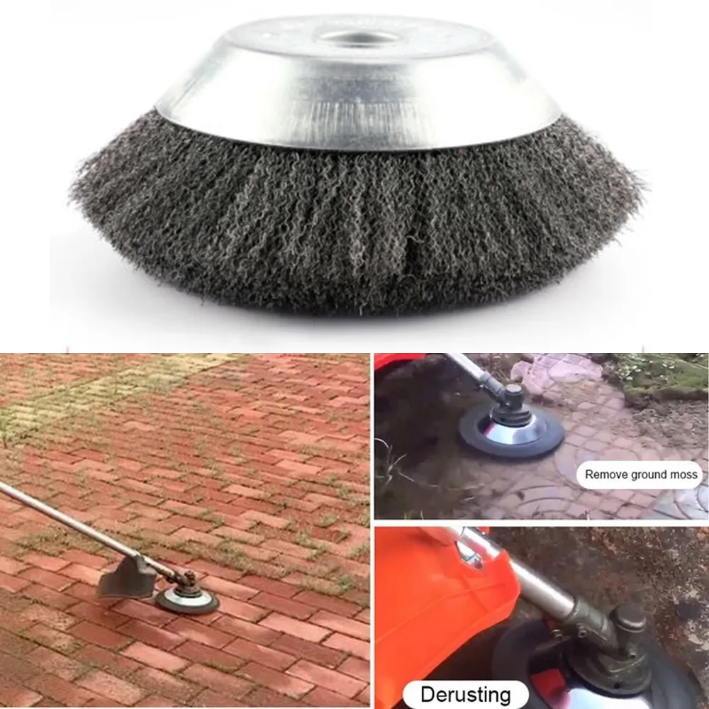 

150/200mm Drill Wire Wheel Circular Brush Metal Cleaning Rust Sanding Wire Strimmer Cutter No Rust For Most Trimmer Models