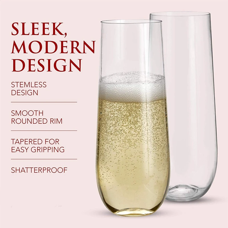 

24 Stemless Plastic Champagne Flutes with Birthday Girl Sash & Rhinestone Tiara Kit 2 Sets