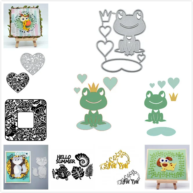 Металлические Вырубные штампы DiyArts в виде кота собаки трафареты для поделок