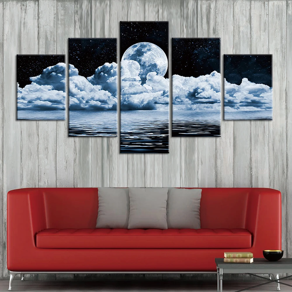 Настенные картины на холсте домашний декор из 5 предметов для гостиной постеры с