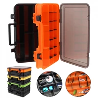 39cm x 28cm x 12cm multifunction double sided thicken portable fishing tackle boxes fishing reel line lure tool storage box