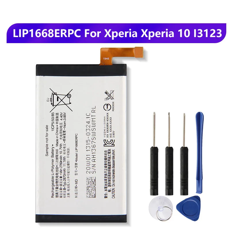 

Replacement Sony Battery LIP1668ERPC SNYSQ68 For SONY Xperia 10 I3123 Rechargeable Phone Battery 2870mAh