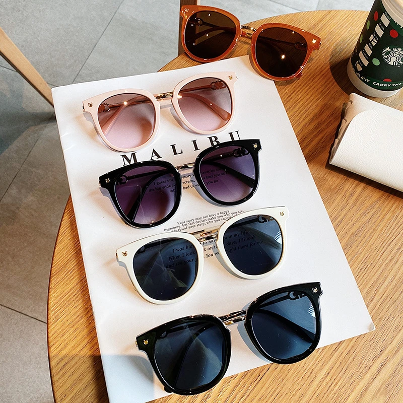 

New Vintage Round Personality Big Frame Sunglasses Fashion Gorgeous Colorful Elegant Eye Protection High Quality Sun Glasses