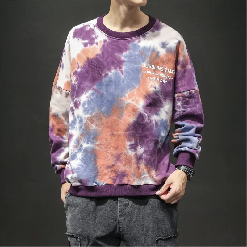 Мужская толстовка с круглым вырезом Повседневная Свободная хлопковая